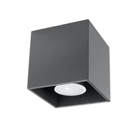 Plafondlamp Anthra Square – Antraciet & Aluminium