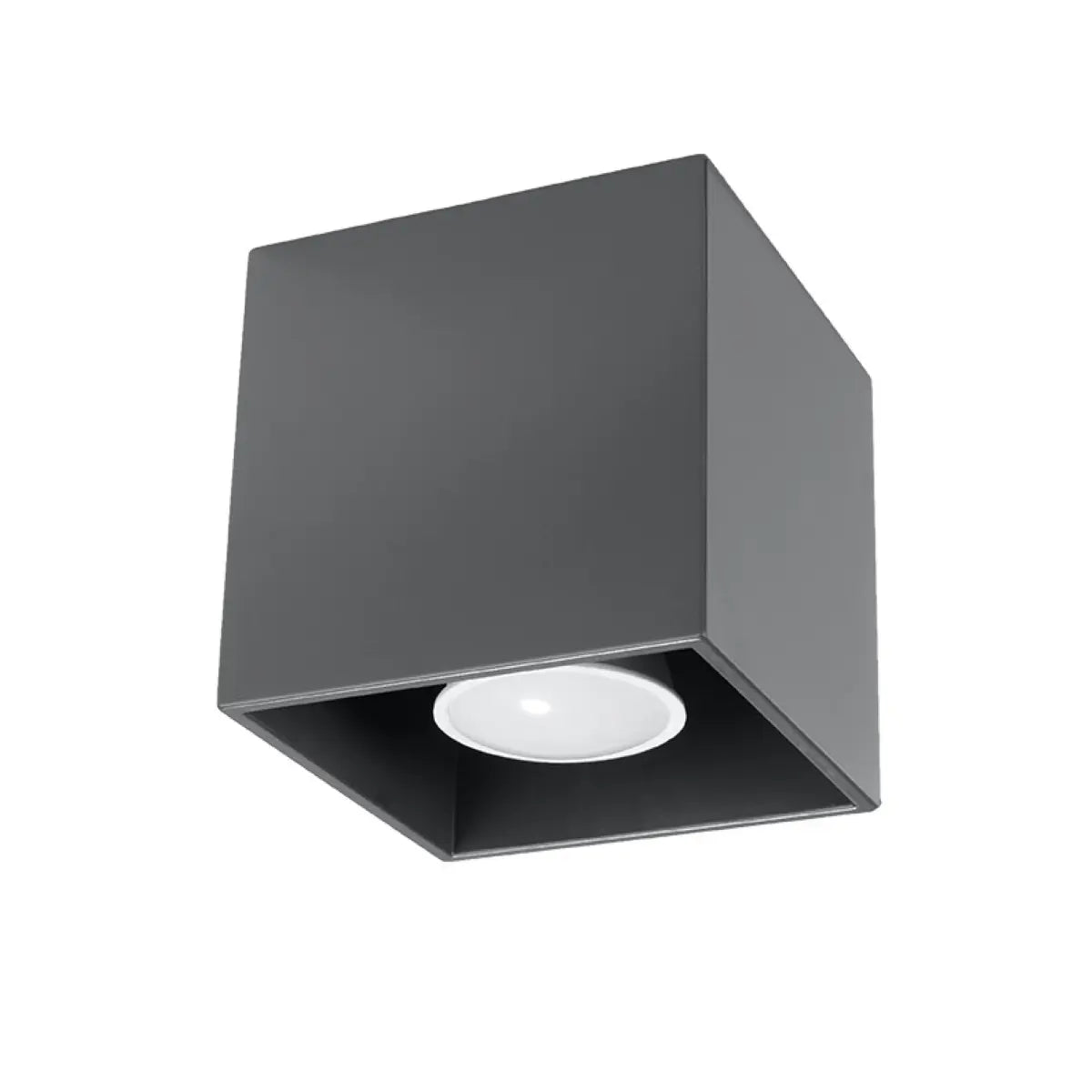 Plafondlamp Anthra Square – Antraciet & Aluminium