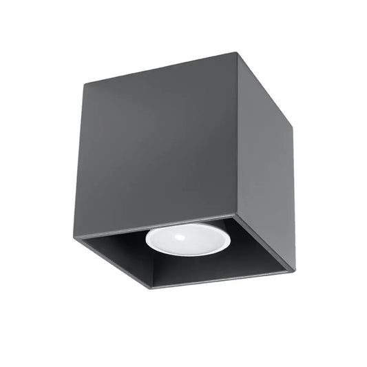 Plafondlamp Anthra Square – Antraciet & Aluminium