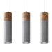 Hanglamp Tube Beton Wood 3 – Grijs Beton & Hout