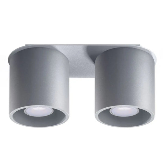 Plafondlamp Rondo Double – Grijs & Aluminium