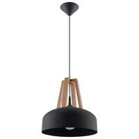 Hanglamp Galaxy – Zwart & Natuurlijk Hout