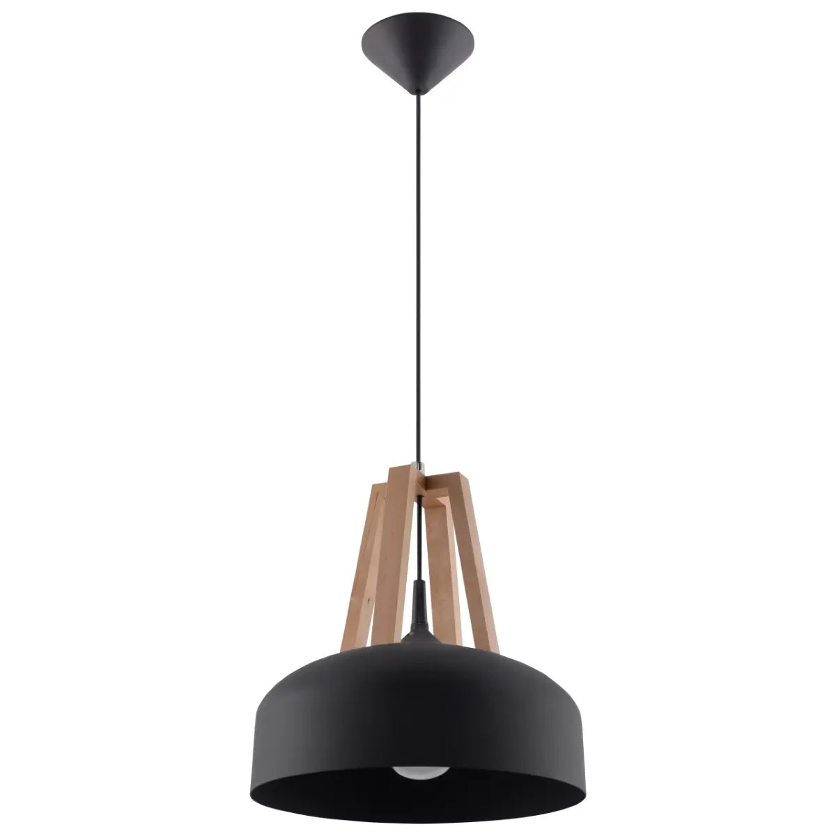 Hanglamp Galaxy – Zwart & Natuurlijk Hout