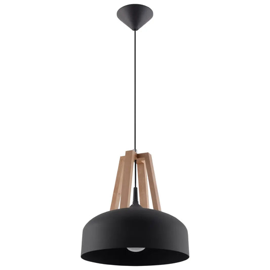 Hanglamp Galaxy – Zwart & Natuurlijk Hout