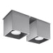 Plafondlamp Square Double – Grijs Aluminium