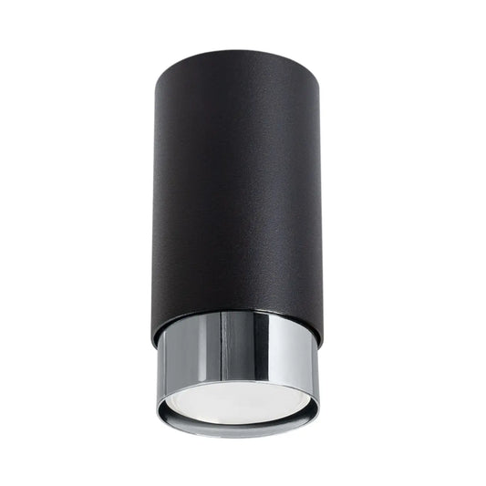 Plafondlamp Tube 2-Tone 12 – Zwart & Staal