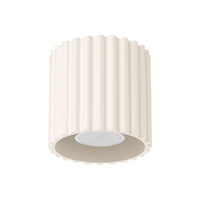Deckenstrahler Japandi Single – Beige & Aluminium