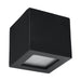 Wandlamp Square 1 – Zwart & Keramiek & Glas