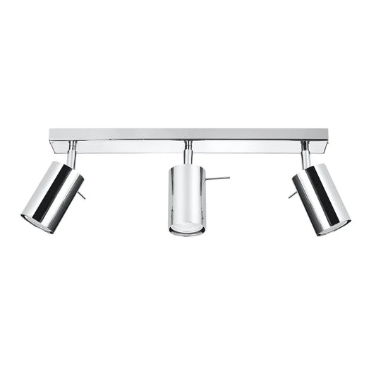 Deckenstrahler Rondo 3 – Silber & Stahl