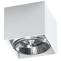 Deckenstrahler Square Flash – Weiß & Aluminium
