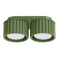 Spots Japandi Double-XS – Olijfgroen & Aluminium