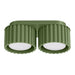 Spots Japandi Double-XS – Olijfgroen & Aluminium