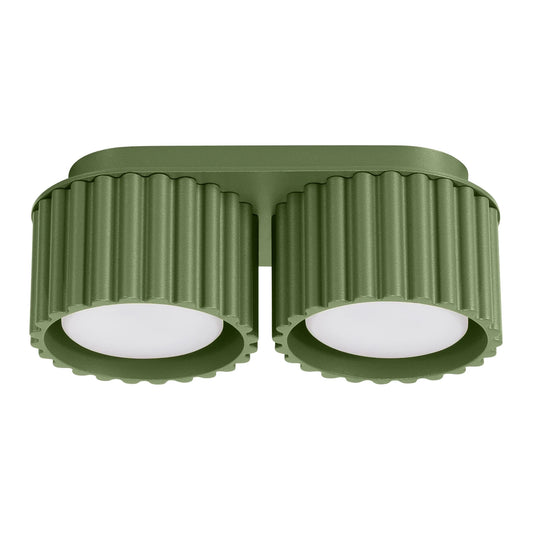 Spots Japandi Double-XS – Olijfgroen & Aluminium