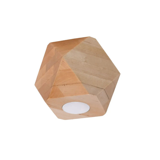 Deckenleuchte Hexagon – Naturholz & Holz