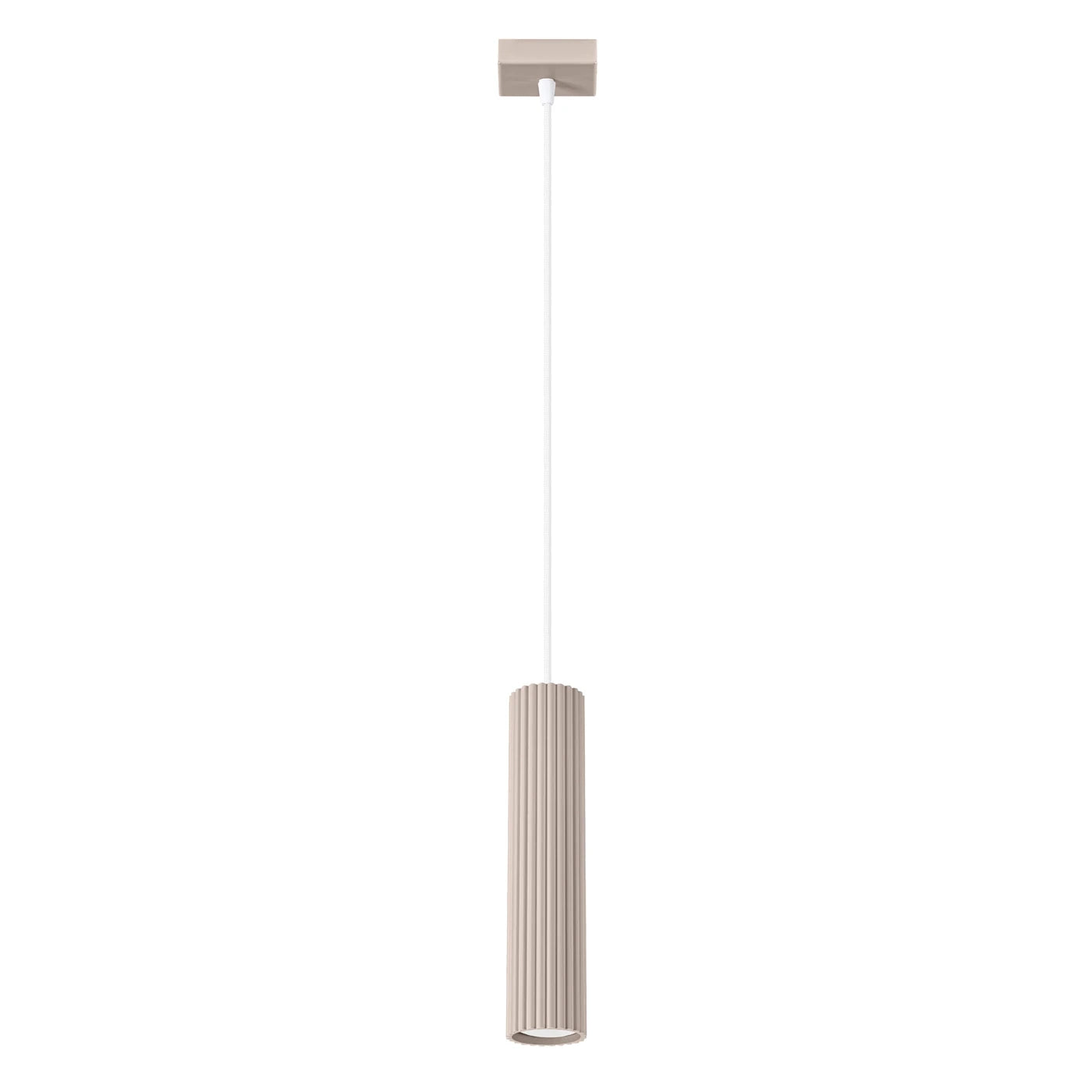 Hanglamp Japandi 1 – Taupe & Aluminium