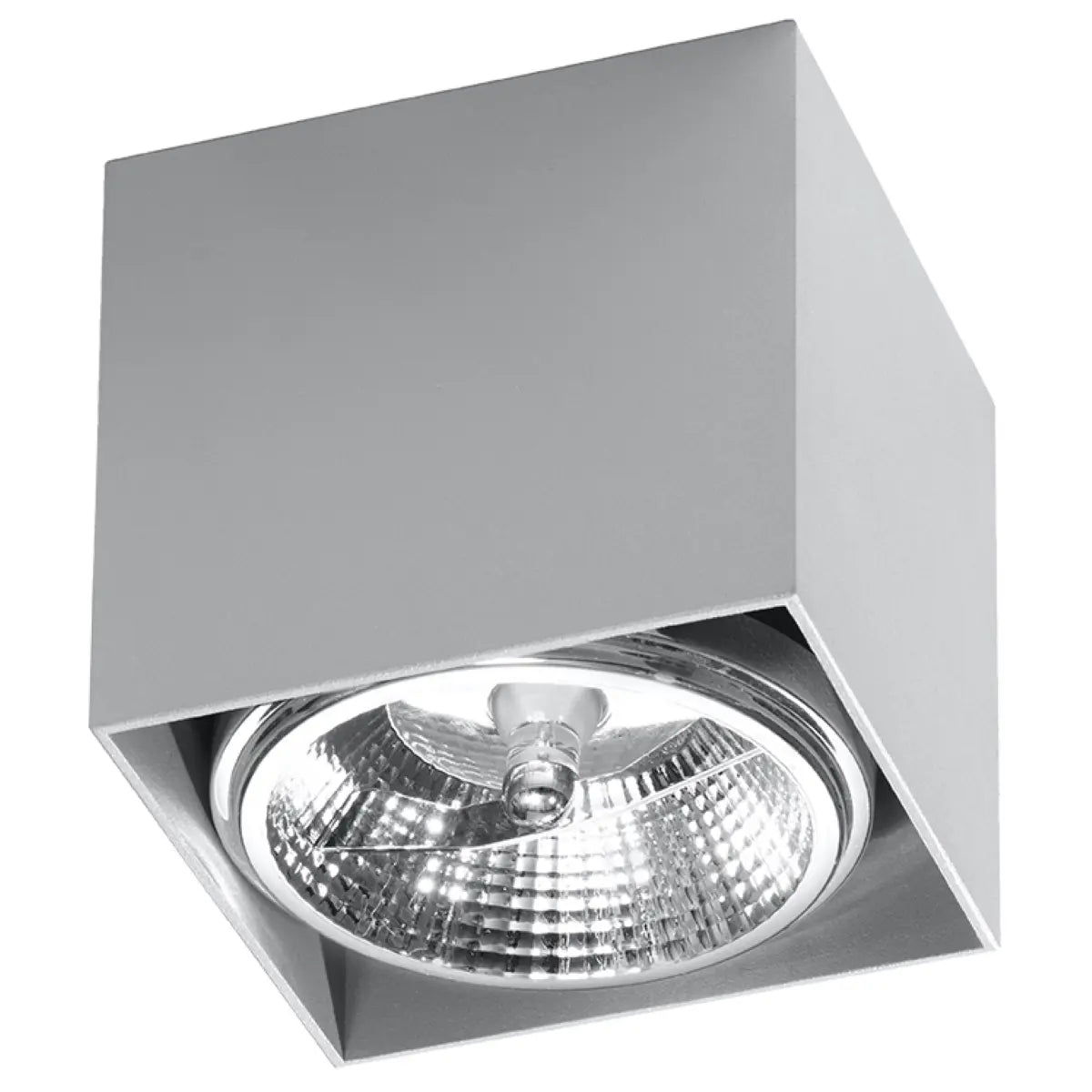 Deckenstrahler Square Flash – Grau & Aluminium