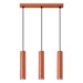 Hanglamp Tube 3 – Okerrood & Staal