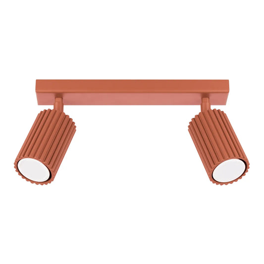 Plafondlamp Japandi 2 – Okerood & Aluminium