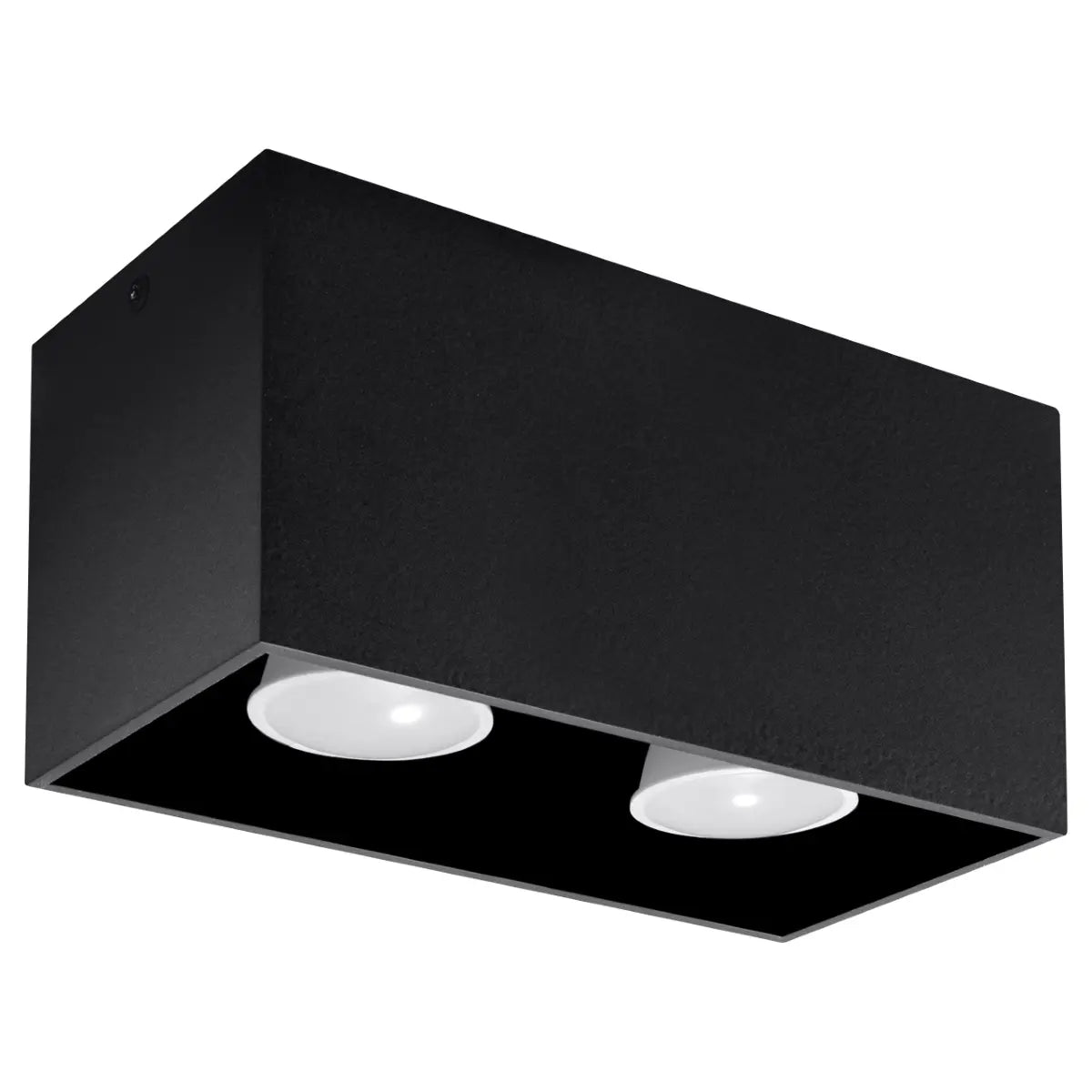 Plafondlamp Square Box – Zwart & Aluminium