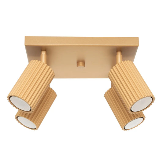 Plafondlamp Japandi 4S – Goud Aluminium