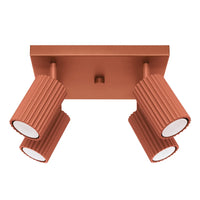 Deckenleuchte Japandi 4S – Oxidrot & Aluminium