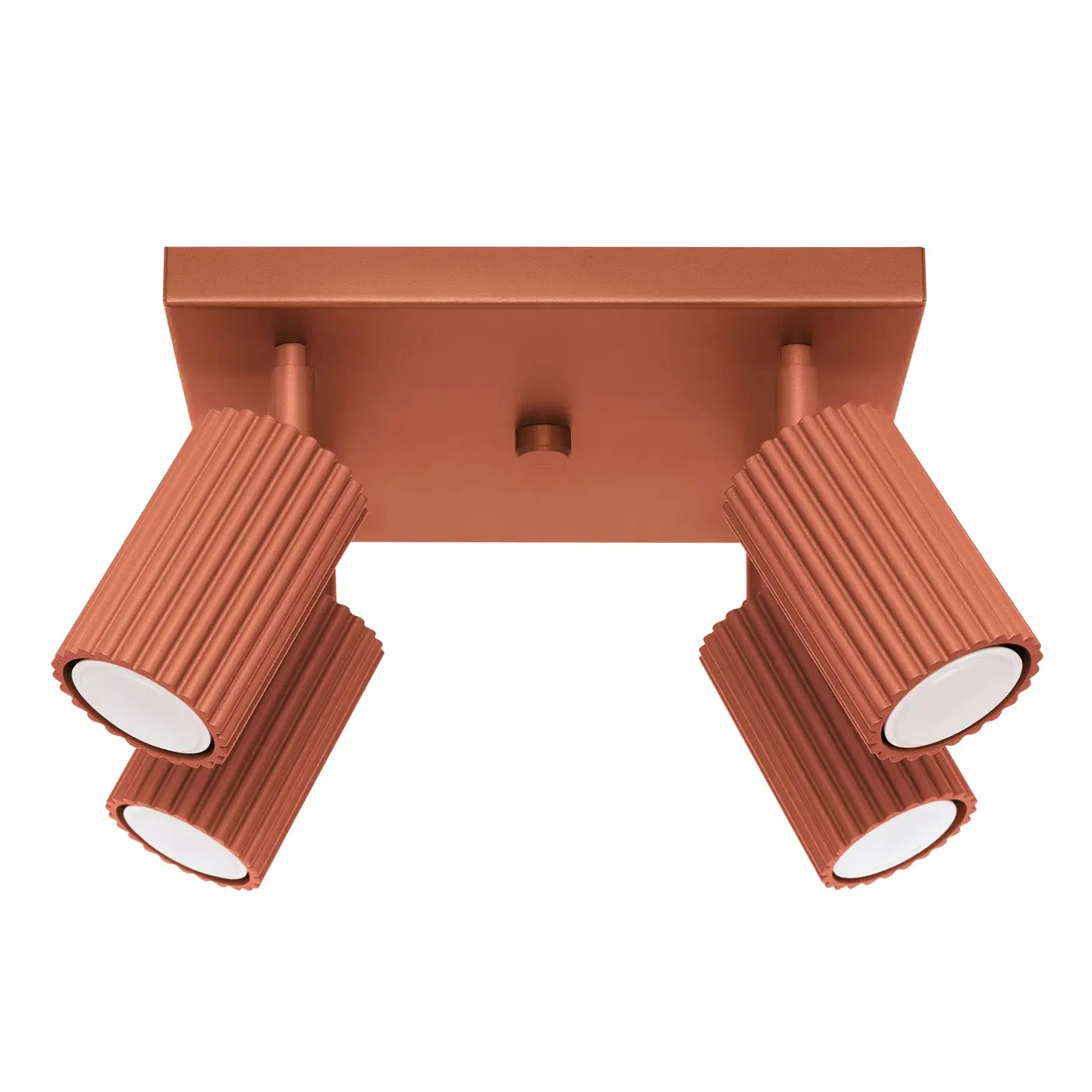 Deckenleuchte Japandi 4S – Oxidrot & Aluminium