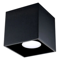 Plafondlamp Square 1 – Zwart Aluminium