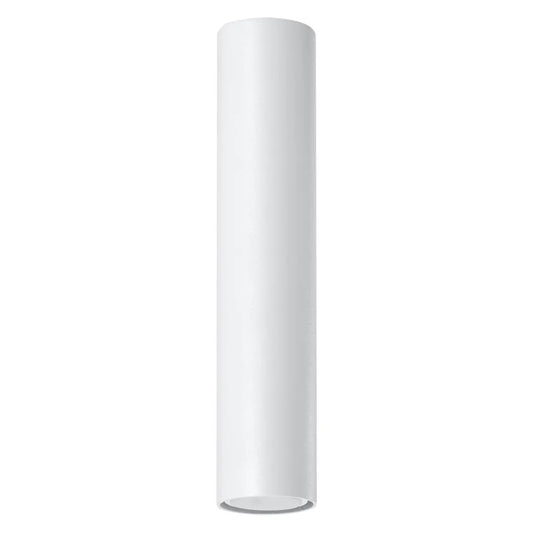 Plafondlamp Tube 30 – Wit & Staal
