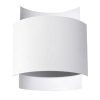 Wandleuchte Lux – Weiß & Stahl