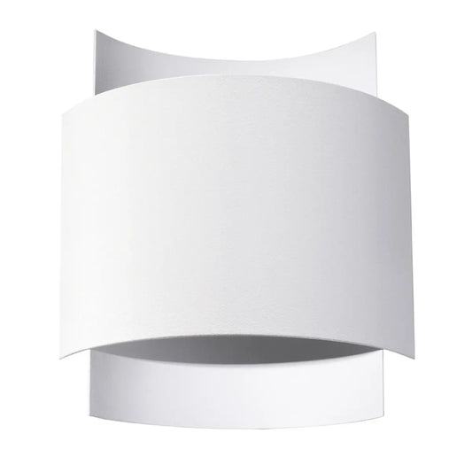 Wandleuchte Lux – Weiß & Stahl