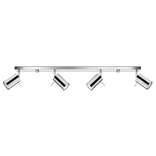 Deckenstrahler Rondo 4 – Silber & Stahl