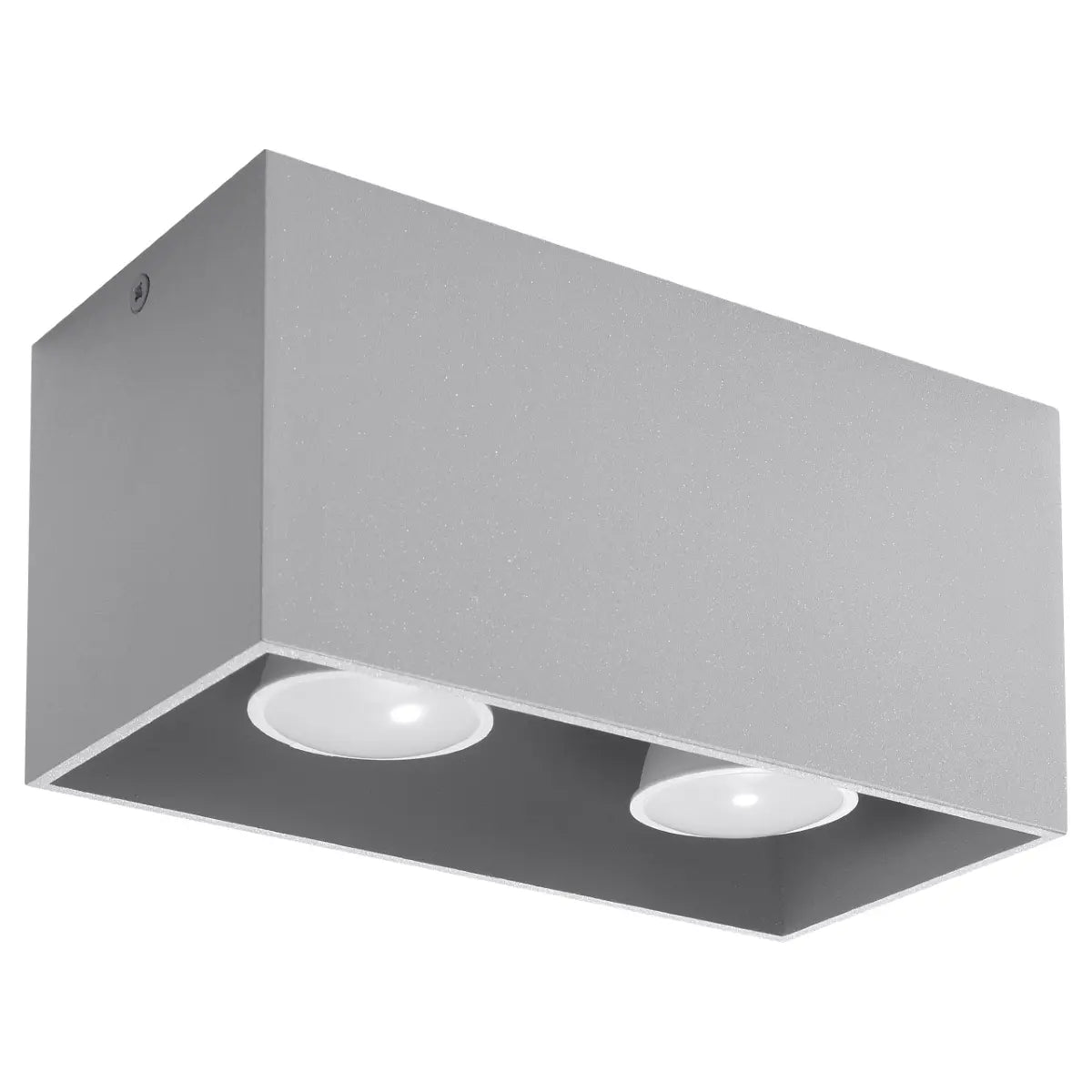 Plafondlamp Square Box – Grijs & Aluminium