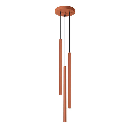 Hanglamp Matita 3P – Oker Rood & Staal