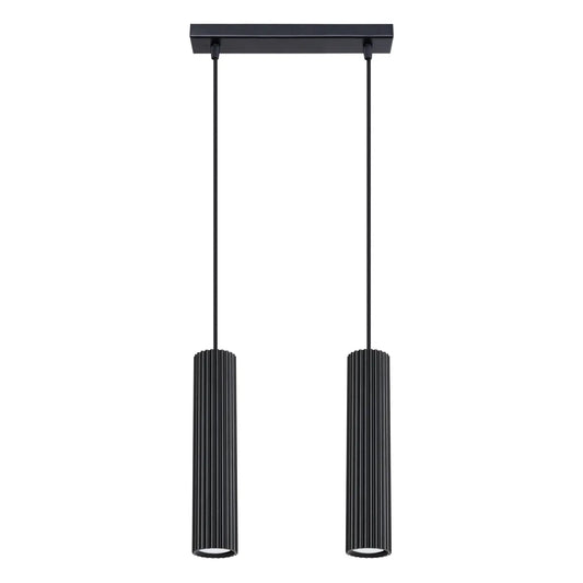 Hanglamp Japandi 2 – Zwart & Aluminium
