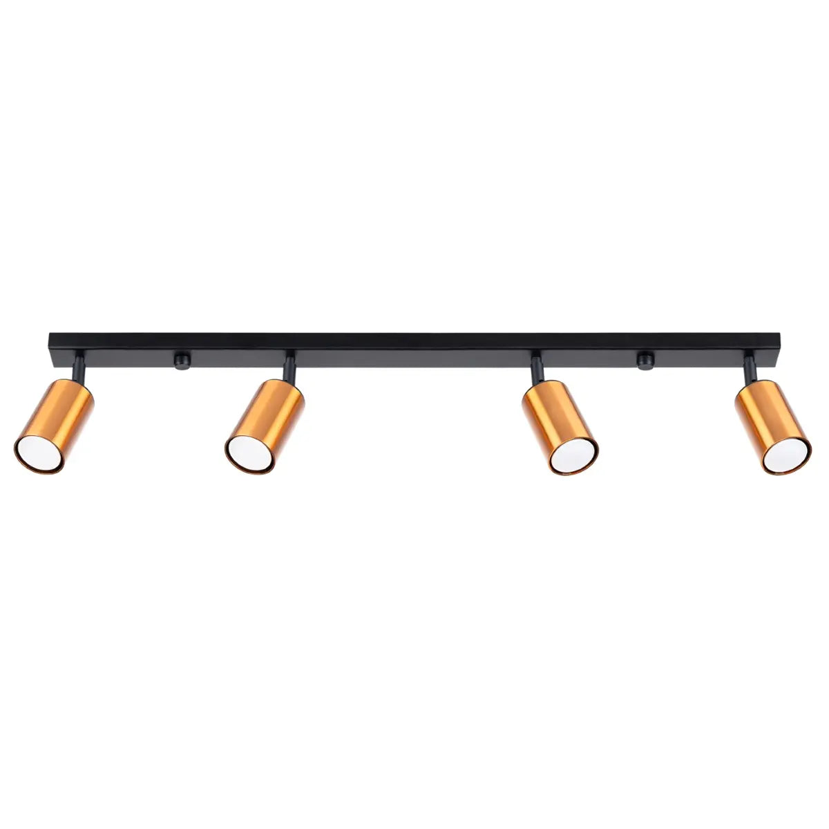 Plafondlamp Tube 4 – Zwart & Koper & Staal