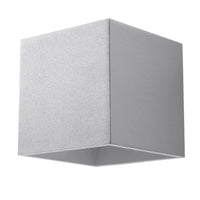 Wandlamp Square 1 – Grijs Aluminium