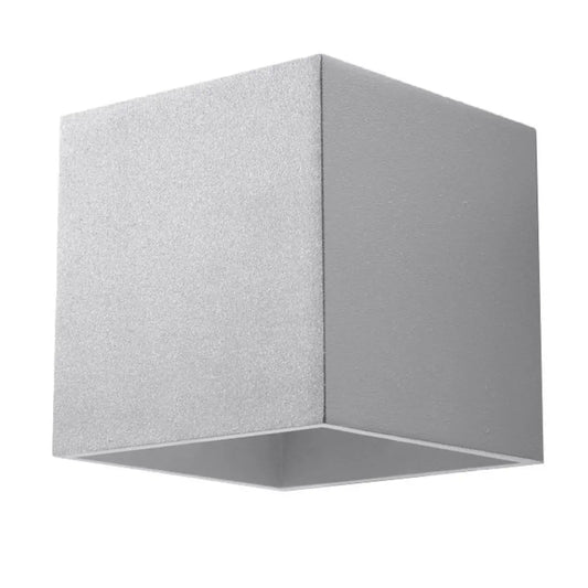 Wandlamp Square 1 – Grijs Aluminium