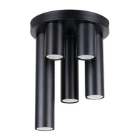 Deckenleuchte Tube 5R – Schwarz & Stahl