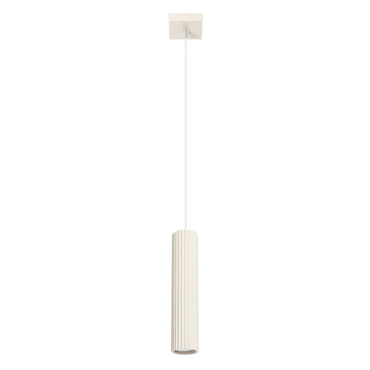 Pendelleuchte Japandi 1 – Beige & Aluminium