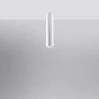 Plafondlamp Tube 60 – Wit & Staal