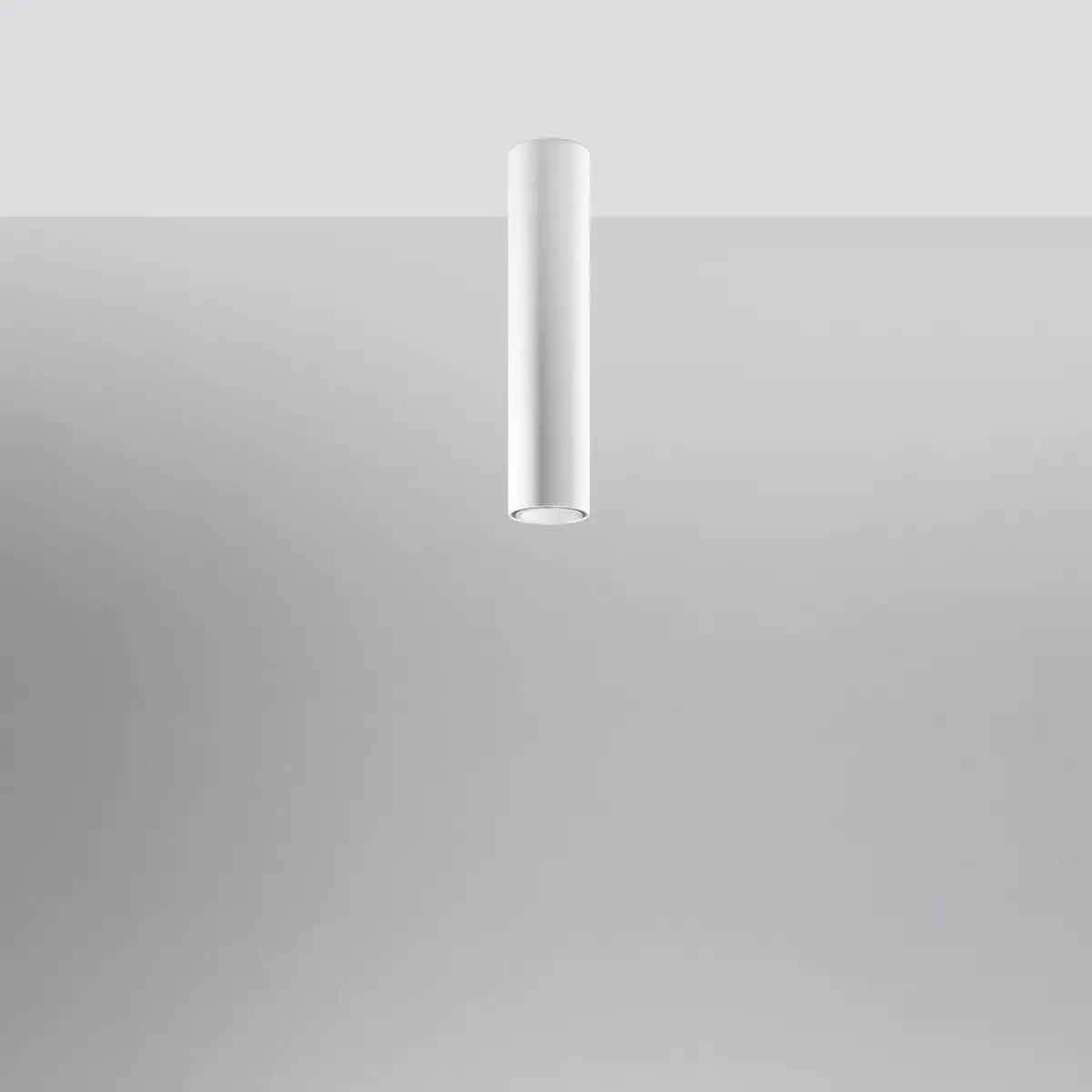 Plafondlamp Tube 60 – Wit & Staal