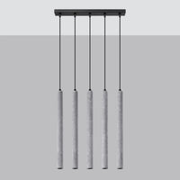 Hanglamp Slim Tube 5 – Grijs & Beton