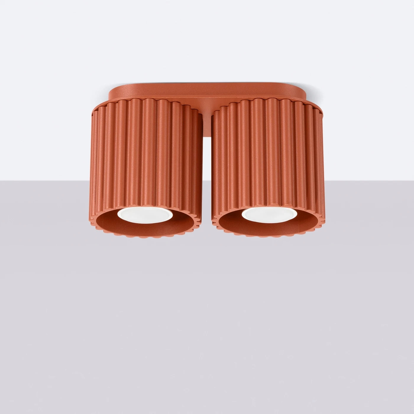 Spots Japandi Double – Oxid Rood & Aluminium