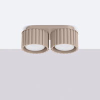 Spots Japandi Double-XS – Taupe & Aluminium
