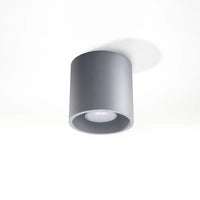 Plafondlamp Rondo 1 – Grijs & Aluminium