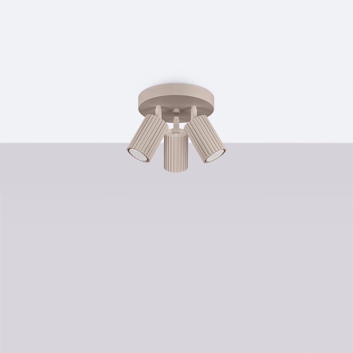 Plafondlamp Japandi 3P – Taupe & Aluminium
