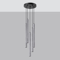 Hanglamp Slim Tube 5P – Grijs & Beton