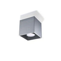 Plafondlamp Square 1 – Grijs Aluminium