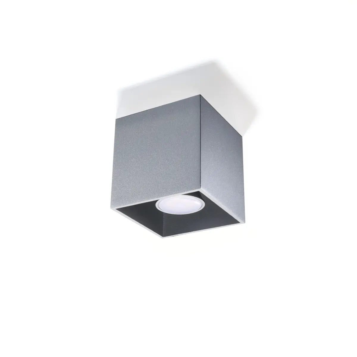 Plafondlamp Square 1 – Grijs Aluminium
