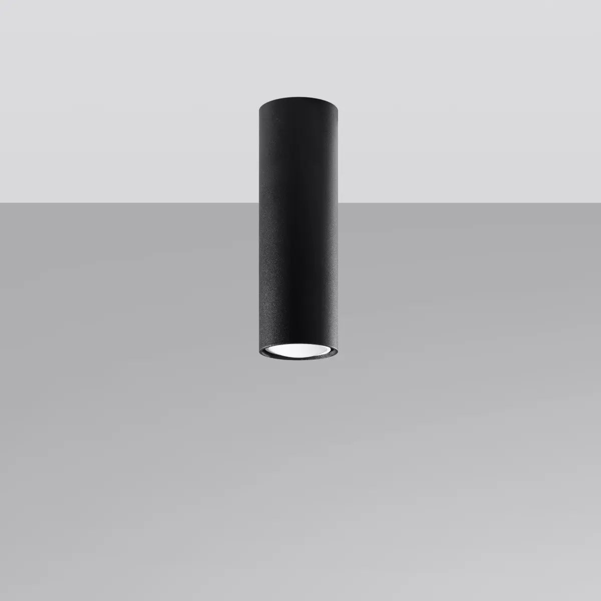 Plafondlamp Tube 20 – Zwart & Staal